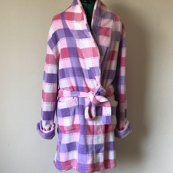 NFS Purple,pink,and white comfy warm robe - Picture 2 of 7